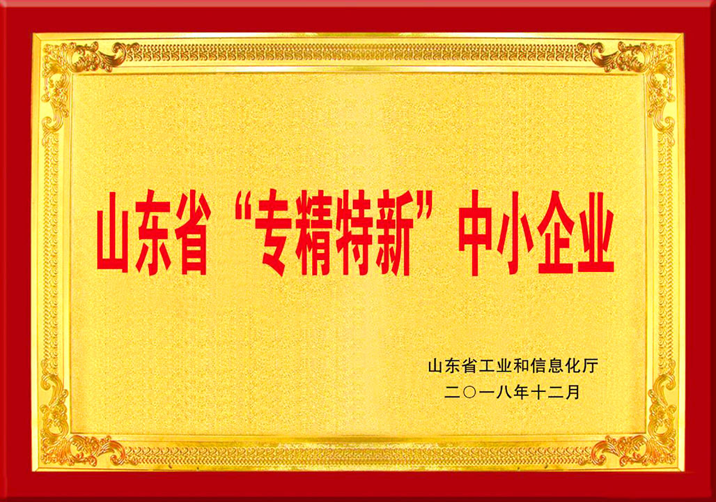 山東(dōng)省專精(jīng)特新中(zhōng)小企業(yè)